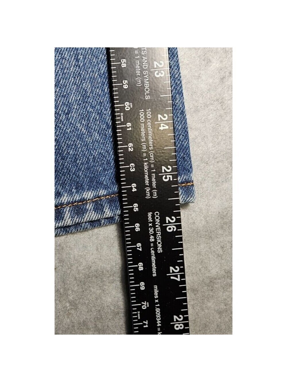 Levis Altered Straight Jeans Womens 29 Paint Splatter Cropped - Picture 6 of 11